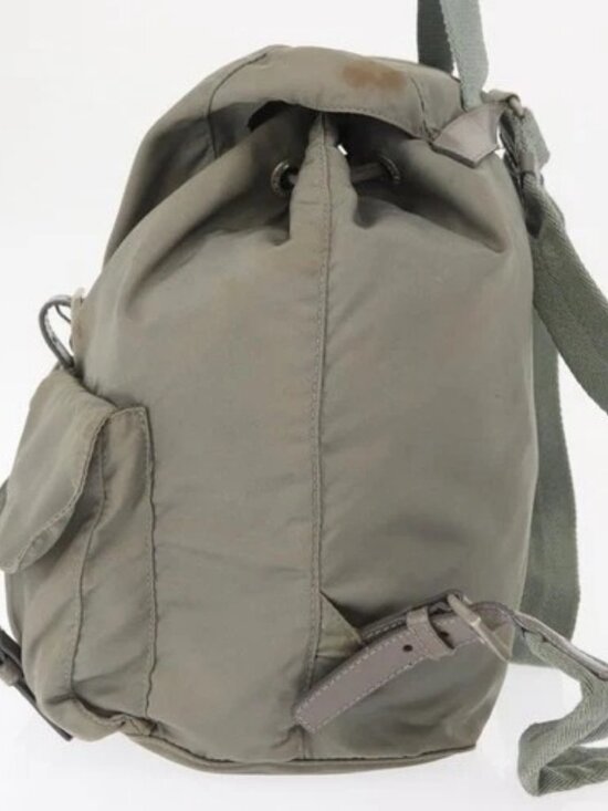 PRADA Backpack Nylon Gray Silver Auth 165573 main image 7